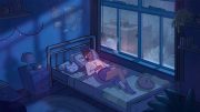 24/7 – lofi sleep, lofi rain💤 beats to relax at night – music for insomnia, anxiety, peaceful dreams