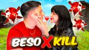 BESO POR KILL CON KELLY VELOZ DE FREE FIRE😳😱!!