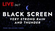 🔴 Sleep Fast with Pure Nature Rain and Incredible Present Thunder Sounds | Black Screen