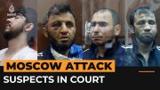 Moscow theatre attack suspects show signs of beating in court | #AJshorts