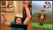 Minecraft Wheelchair VR Gone Wrong  – Real Life SMP