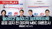 벌어지거나, 좁혀지거나…뒤집히거나?…공표 금지 기간 직전 마지막 서울-지역사 MBC 여론조사 종합 – [핫이슈PLAY] MBC뉴스 2024년 4월 6일