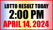 Lotto Result Today 2pm April 14, 2024 Swertres Ez2 Pcso